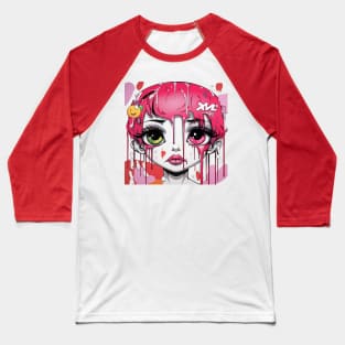 Sad Anime Girl Baseball T-Shirt